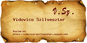 Vidovics Szilveszter névjegykártya